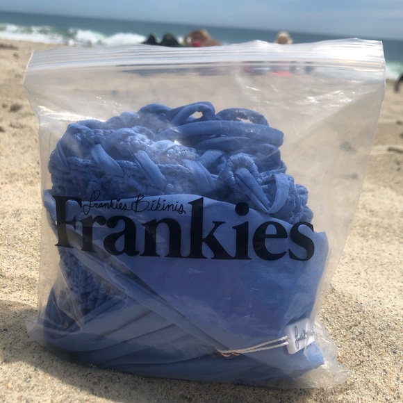 Lilah One Piece Frankies Bikinis - Blue Swimsuit - Picture 3 of 5